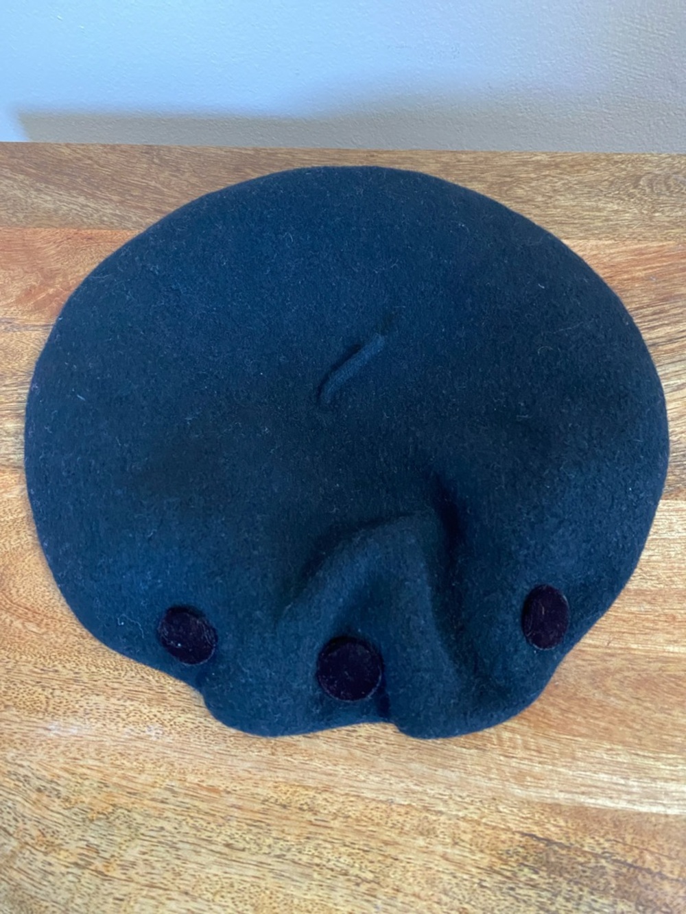 VTG 90’s Parkhurst Canada  Black Wool Beret Hat - Picture 8 of 10